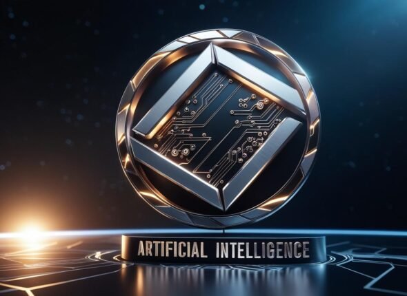 Artificial Intelligence logo with technology
